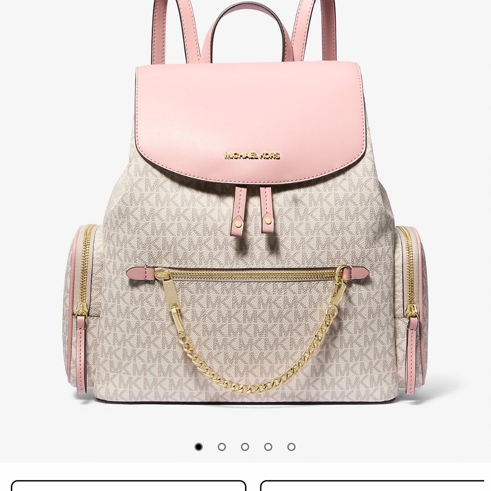 Michael Kors Pink and Cream Women's Backpack